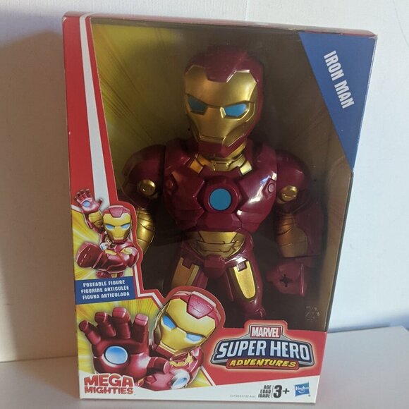 NWT Iron Man Mega Mighties Action Figure Super Hero Adventures Avengers Disney - Picture 1 of 8